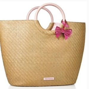 Juicy Couture Woven Straw Beach Bag